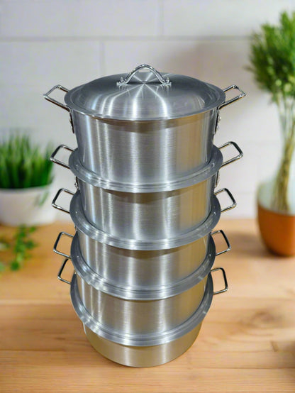 5 set Aluminum Stock Pot with Lid