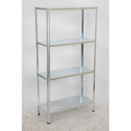 4 Tier Storage Rack Shelves 1.45m - Galv Steel Racking Shelf - Workshop Shelving