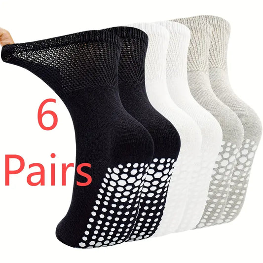 1/6 Double No-Slip Diabetic Socks