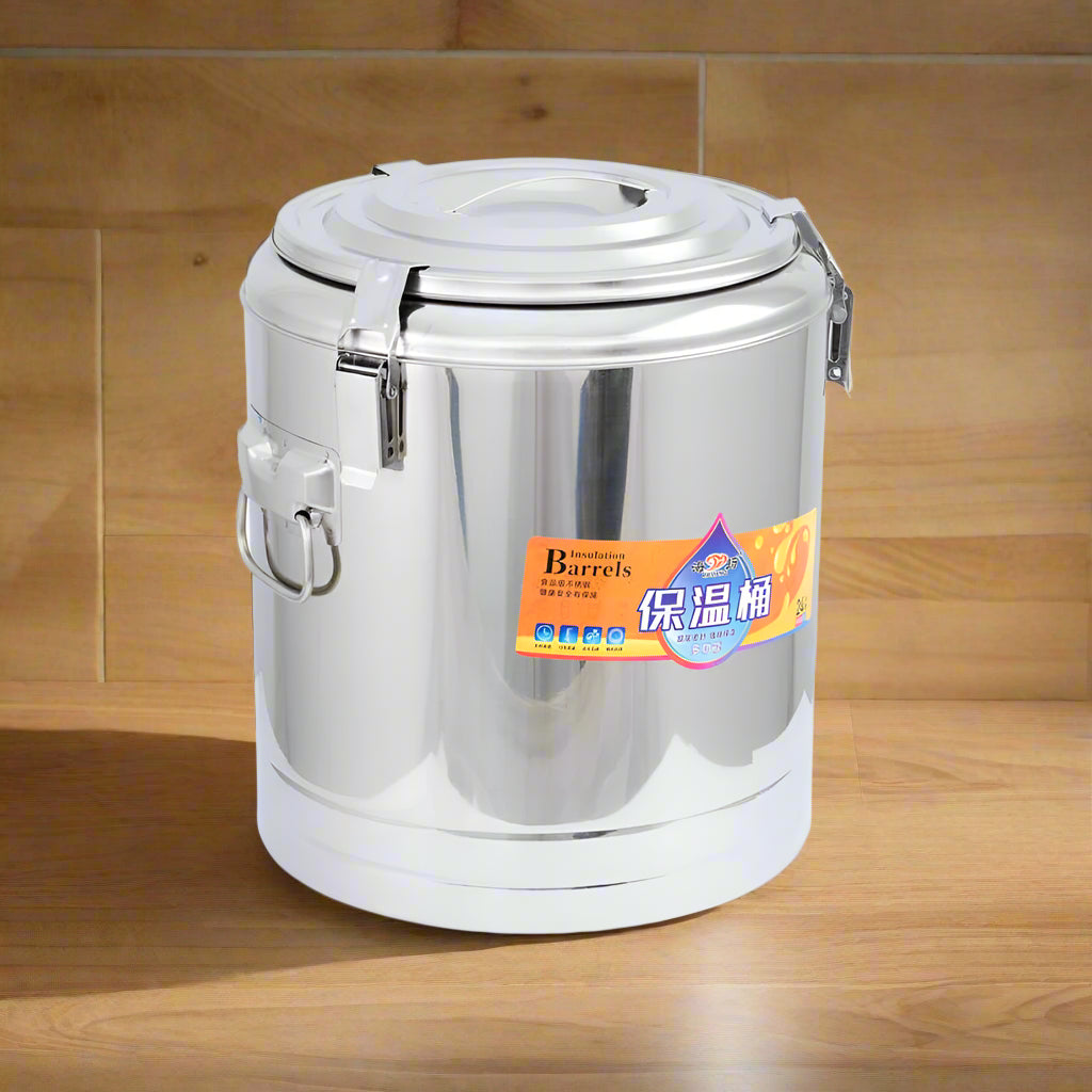 20L Stainless Steel Hot Pot with Locking Lid and Side Handles