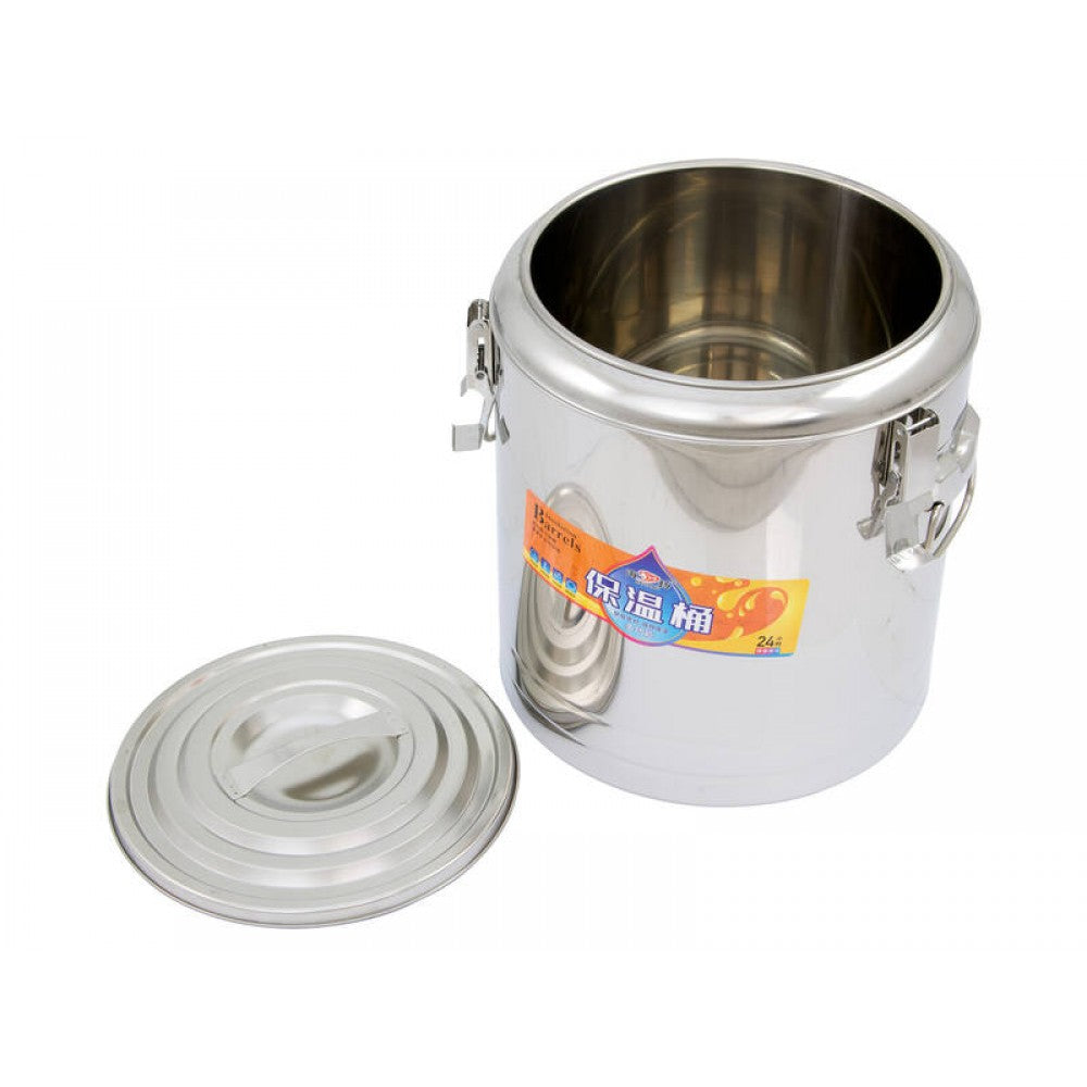 20L Stainless Steel Hot Pot with Locking Lid and Side Handles