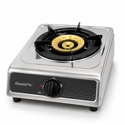 4.3kW Single Burner LPG Gas Stove - Stainless Steel - For Indoor Use