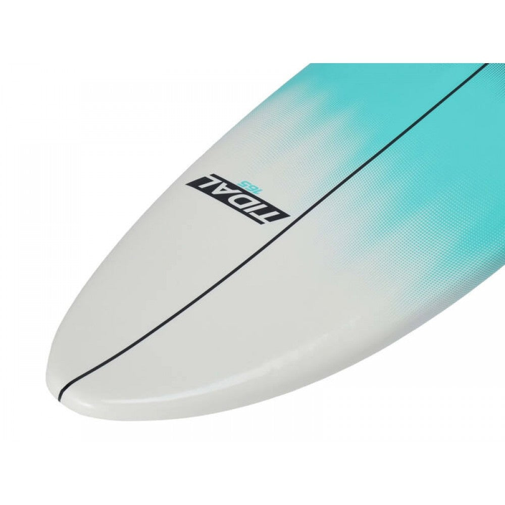 Kids Surfboard 165cm with EPS And Bamboo Core - Black / Turquoise / White