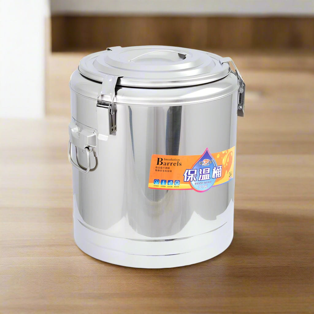 20L Stainless Steel Hot Pot with Locking Lid and Side Handles