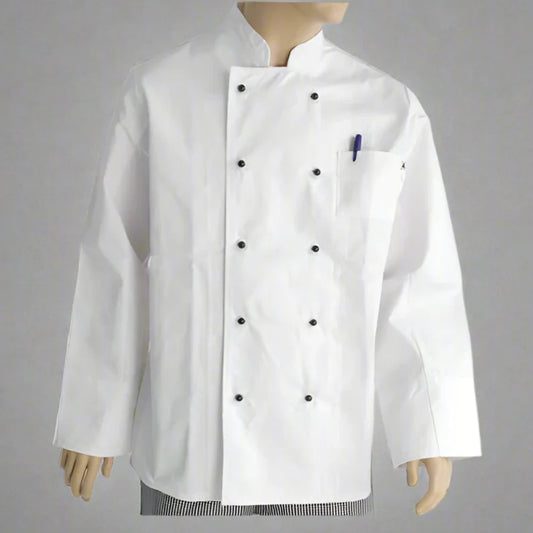 Chefs Double Breasted L/Sleeve White Jacket - S