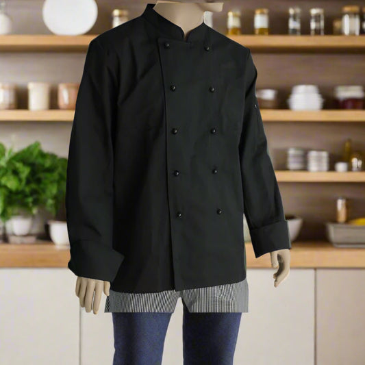 Chefs Double Breaste Black Jacket -S