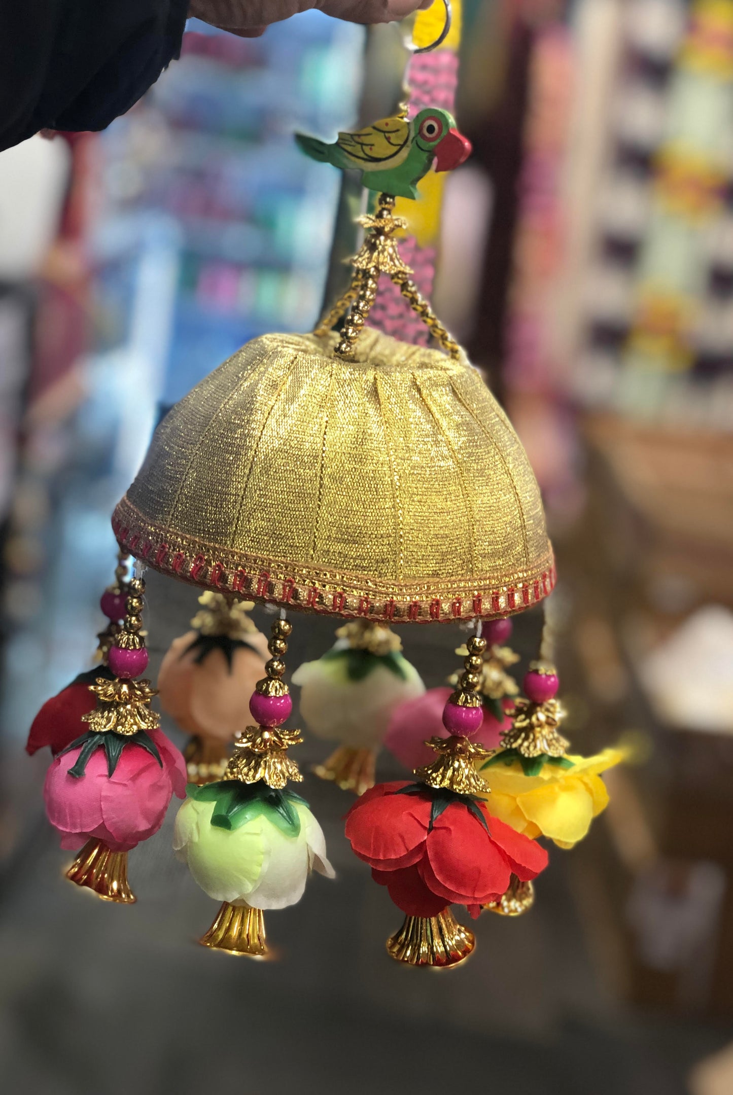 Diwali Jhumer Hanging Deco with Parrot