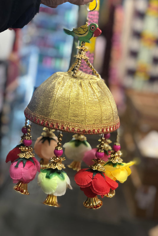 Diwali Jhumer Hanging Deco with Parrot