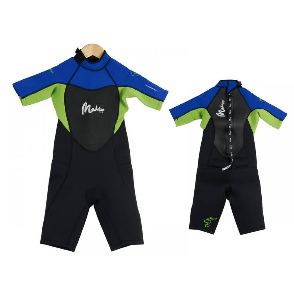 Maddog WS4 Boys Superstretch Springsuit 2mm Blue/Black Size 6